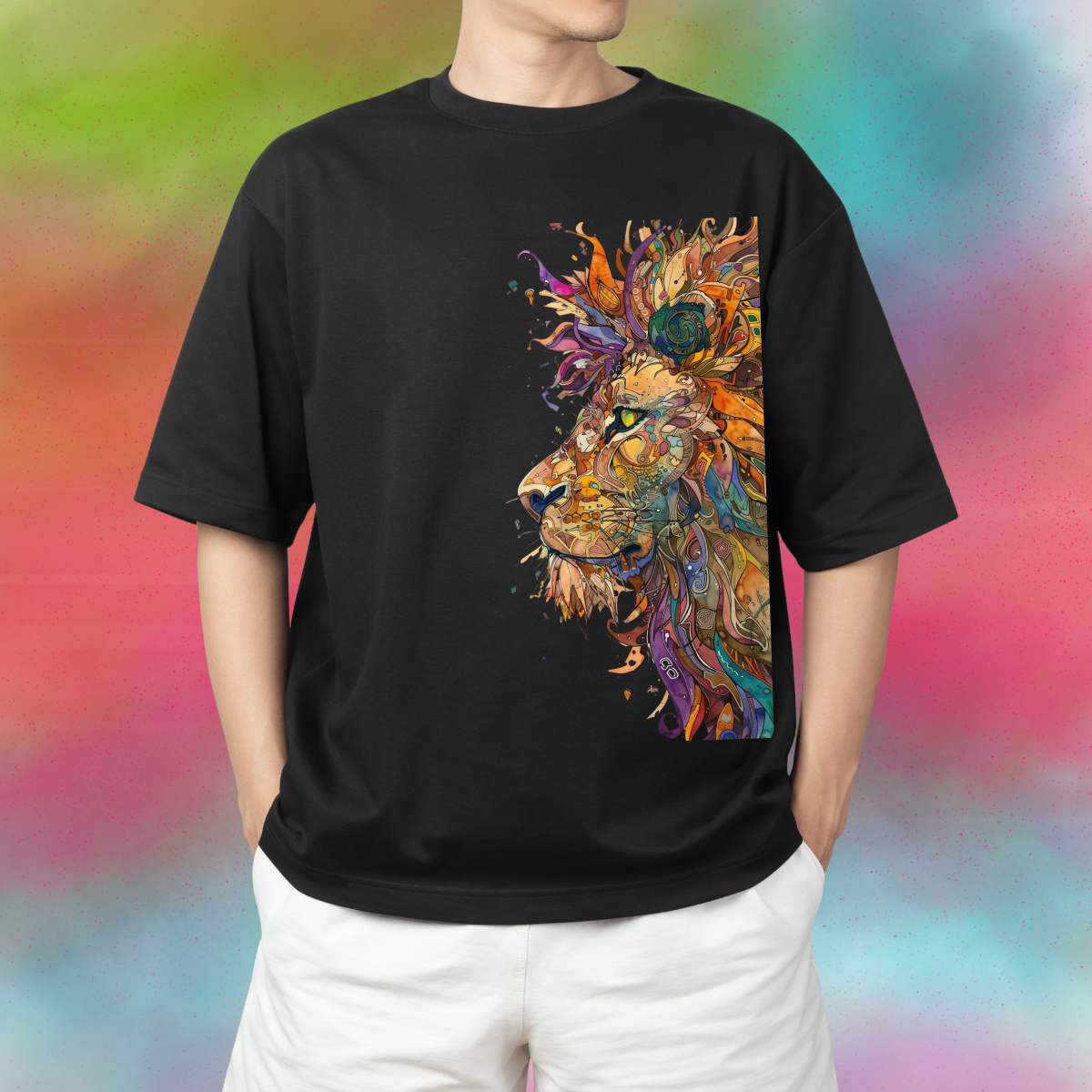 “Aesthetic King Lion” Oversized T-Shirt (Premium Cotton | Unisex) - Image 3