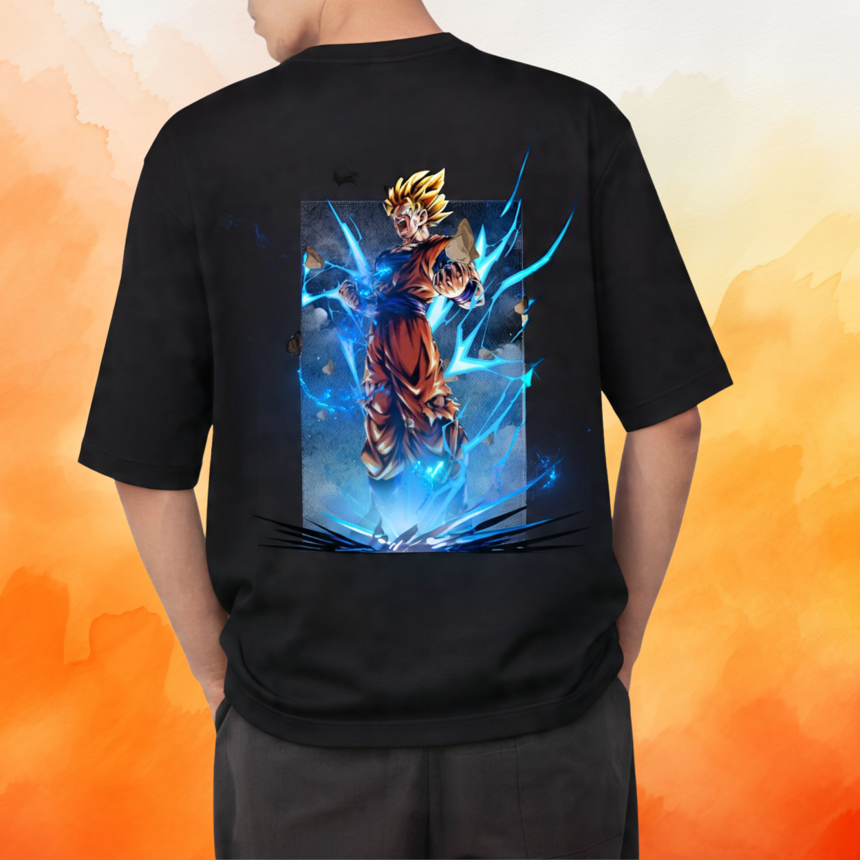 Dragon Ball Z “Level Up Saiyan” Goku Oversized T-Shirt (Premium Cotton | Unisex) - Image 3