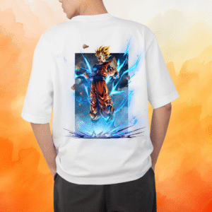 Dragon Ball Z “Level Up Saiyan” Goku Oversized T-Shirt (Premium Cotton | Unisex)