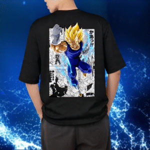Dragon Ball Z "Saiyan Fighter Prince" Oversized Vegeta T-Shirt (Premium Cotton | Unisex)