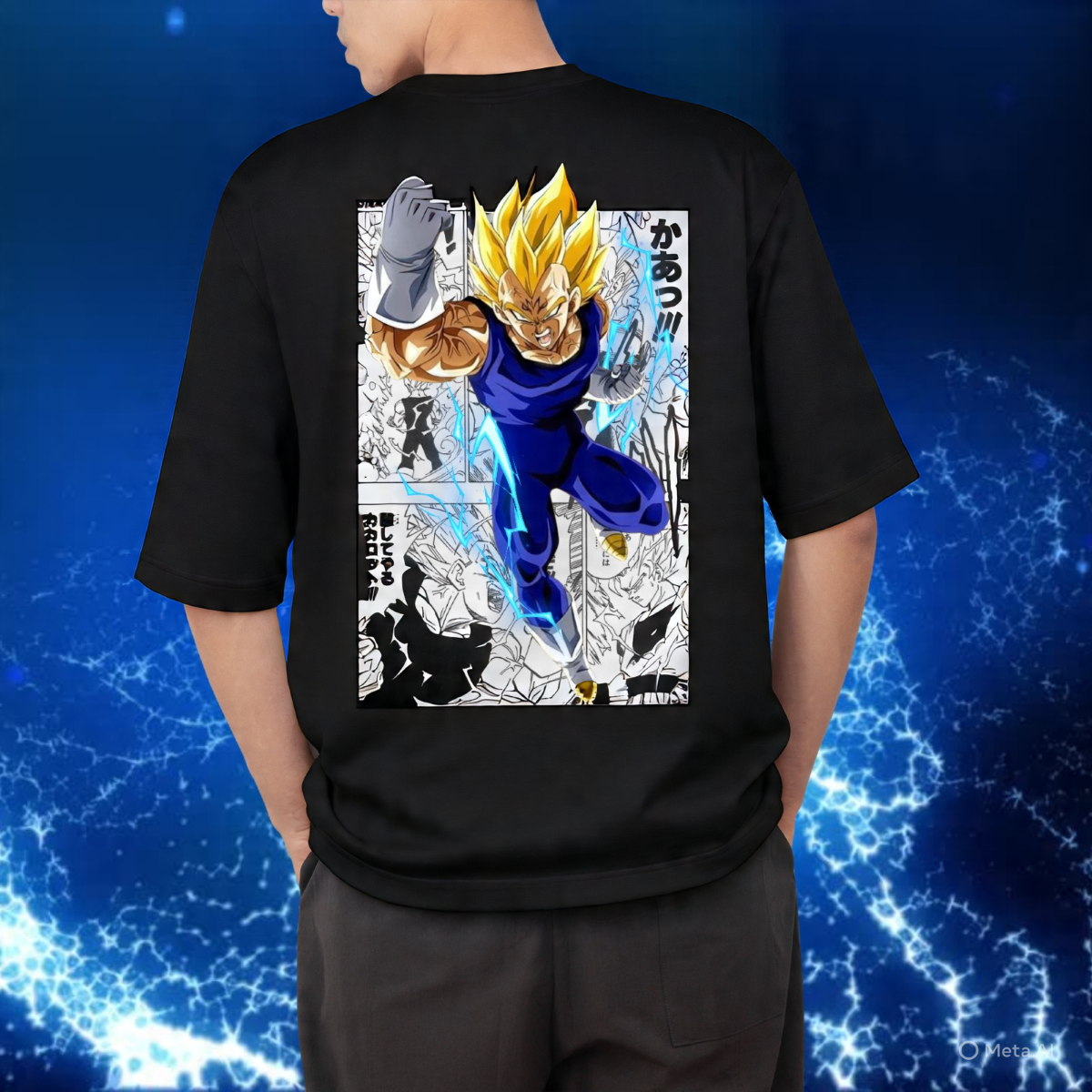 Dragon Ball Z "Saiyan Fighter Prince" Oversized Vegeta T-Shirt (Premium Cotton | Unisex)