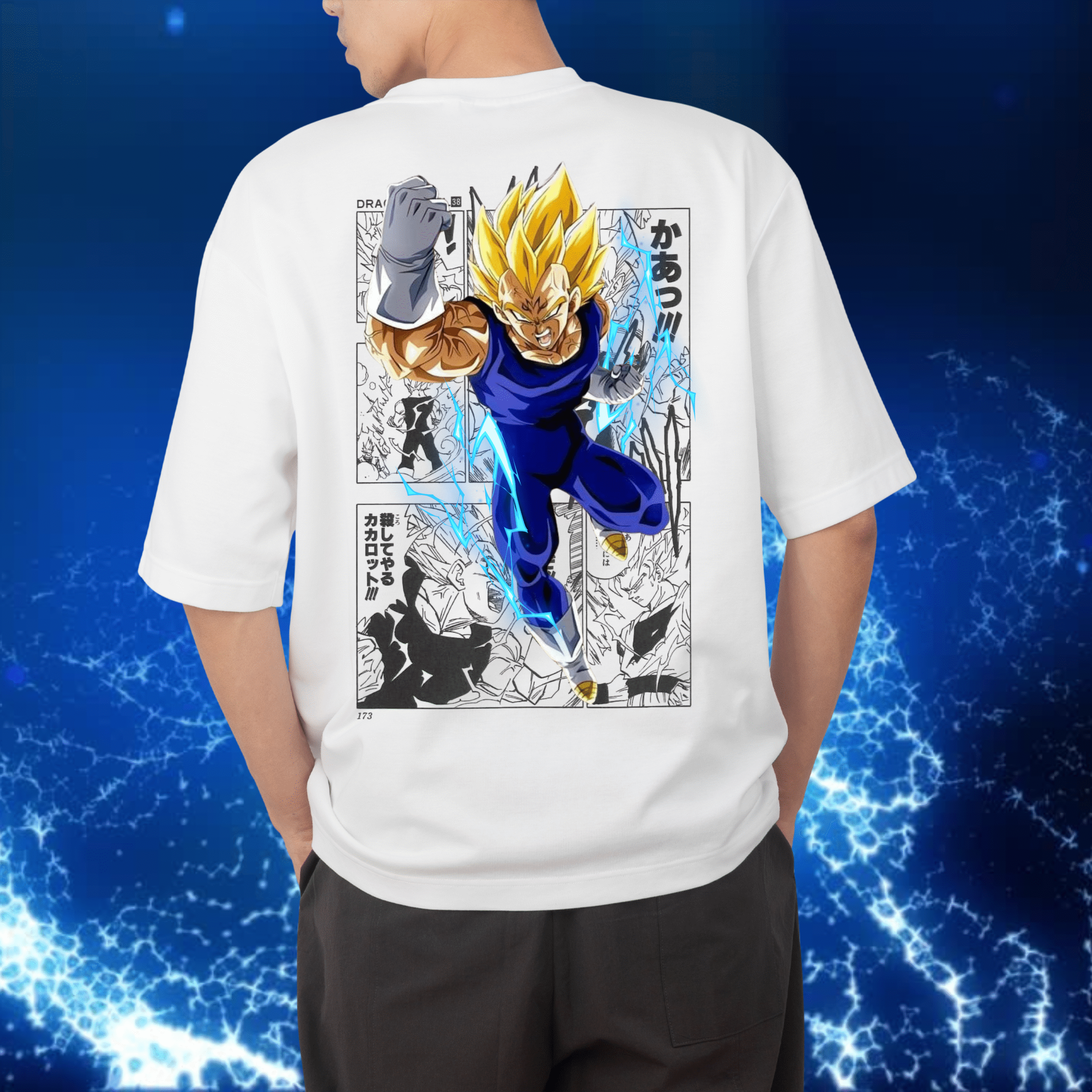 Dragon Ball Z "Saiyan Fighter Prince" Oversized Vegeta T-Shirt (Premium Cotton | Unisex) - Image 3